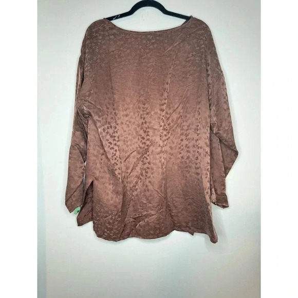 Eileen Fisher 100%‎ Silk Leaves Blouse SIZE M - Picture 2 of 5